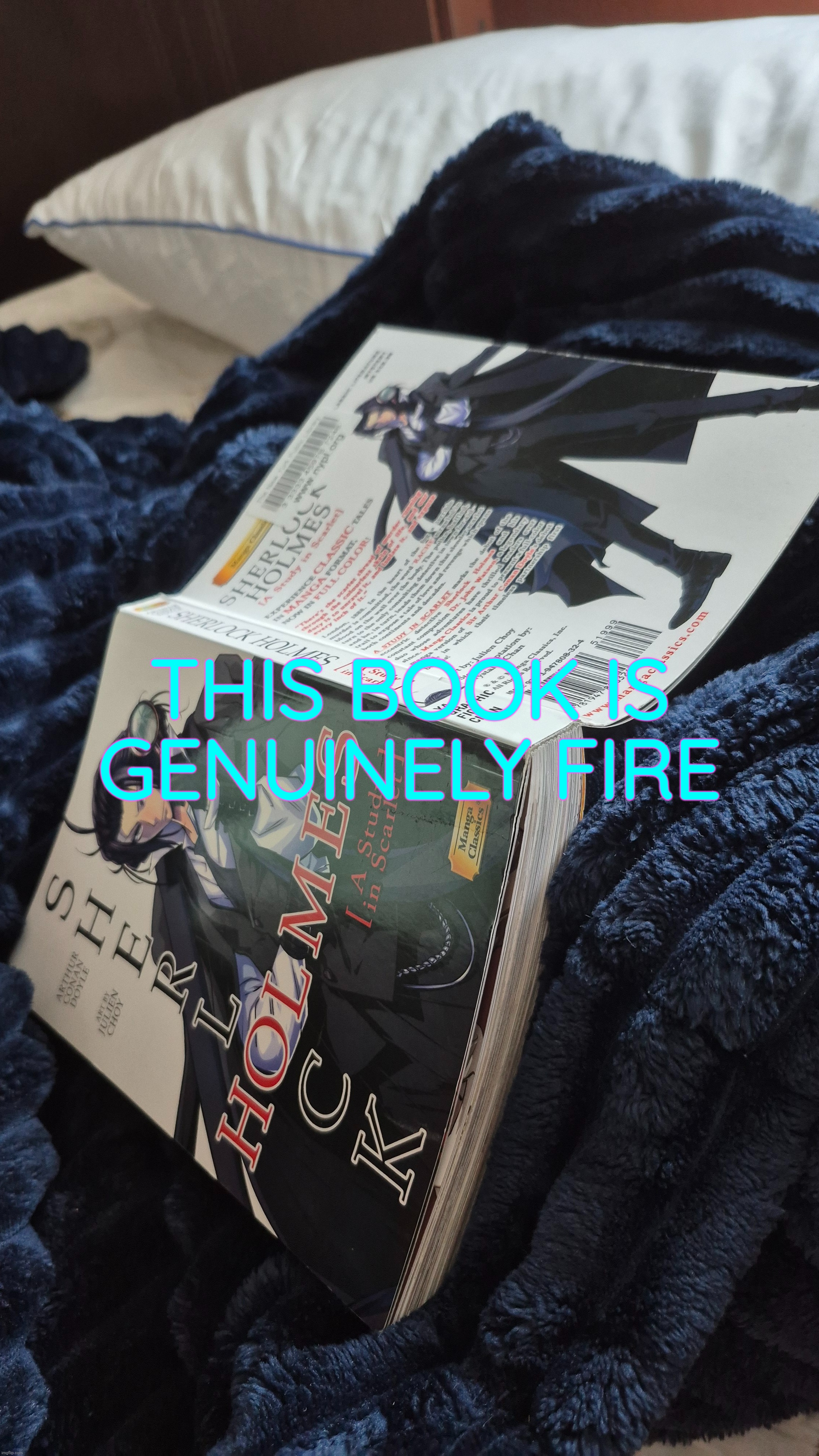 A study in scarlet. | THIS BOOK IS GENUINELY FIRE | made w/ Imgflip meme maker