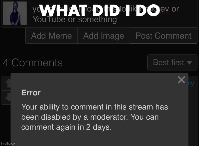 Unbanned btw | WHAT DID I DO | made w/ Imgflip meme maker