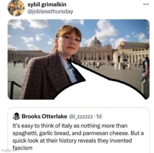 cunk on italy | made w/ Imgflip meme maker