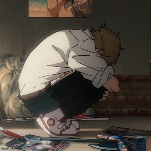 Denji sad | image tagged in denji sad | made w/ Imgflip meme maker