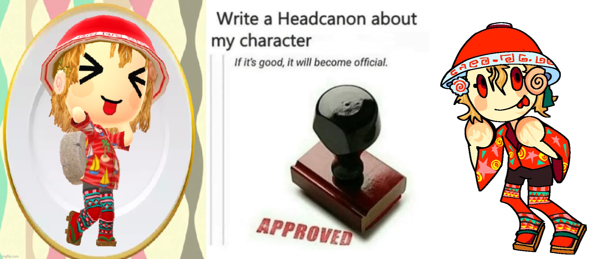 Their name is raw fish | image tagged in write a headcanon about my character | made w/ Imgflip meme maker