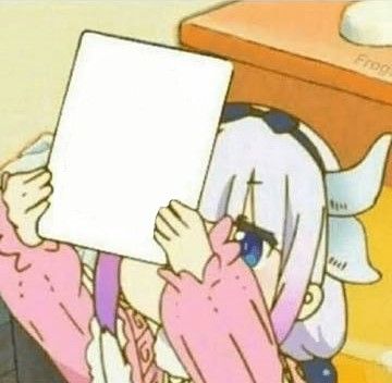 Anime girl sign Blank Meme Template