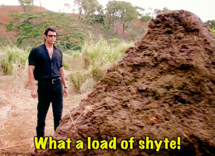Memes, Poop, Jurassic Park | What a load of shyte! | image tagged in memes poop jurassic park | made w/ Imgflip meme maker