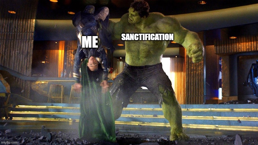 Sanctification Hulk | SANCTIFICATION; ME | image tagged in sanctification,the hulk | made w/ Imgflip meme maker