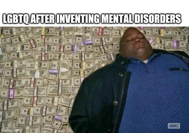 huell money | LGBTQ AFTER INVENTING MENTAL DISORDERS | image tagged in huell money | made w/ Imgflip meme maker