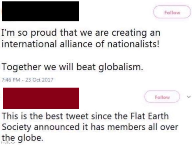 Together we will beat globalism | made w/ Imgflip meme maker