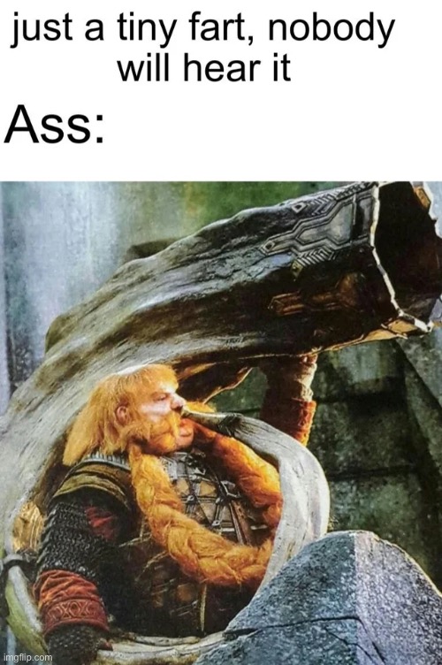 Tiny Fart | image tagged in ass,fart,horns,loud,funny memes,farted | made w/ Imgflip meme maker