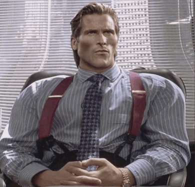 Chad American psycho Blank Meme Template