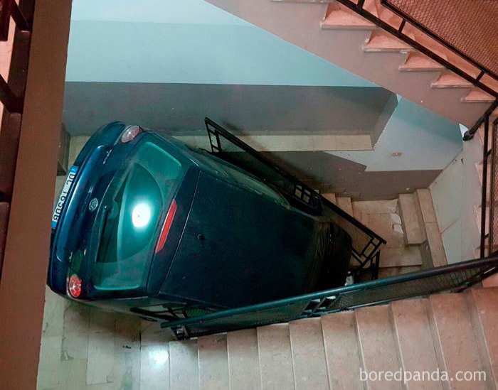 Stairwell car Blank Meme Template