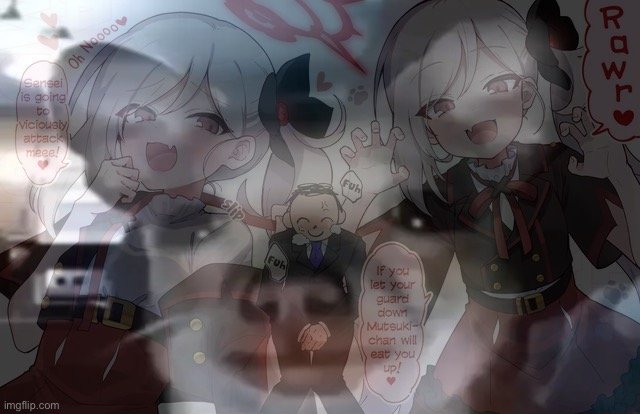 image tagged in cunny,blue archive,this is not fine,what the fuck did you just bring upon this cursed land | made w/ Imgflip meme maker