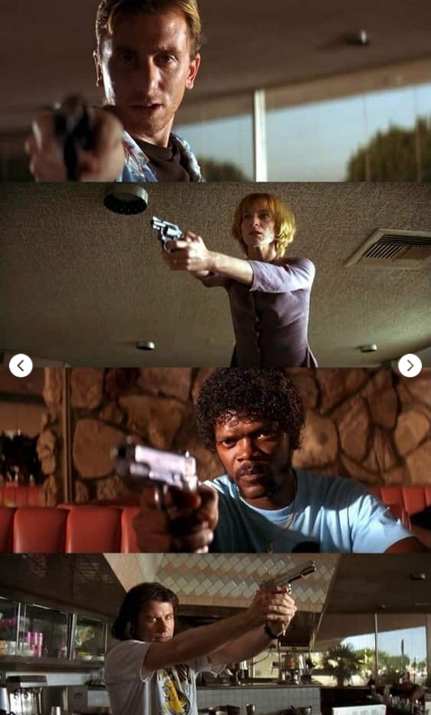 pulp fiction Mexican stand off Blank Meme Template