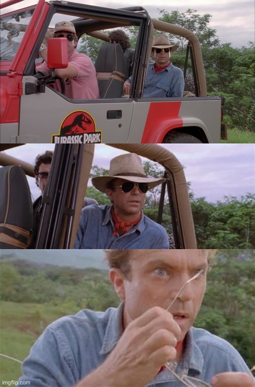 Jurassic Park Can’t Believe My Eyes Blank Meme Template
