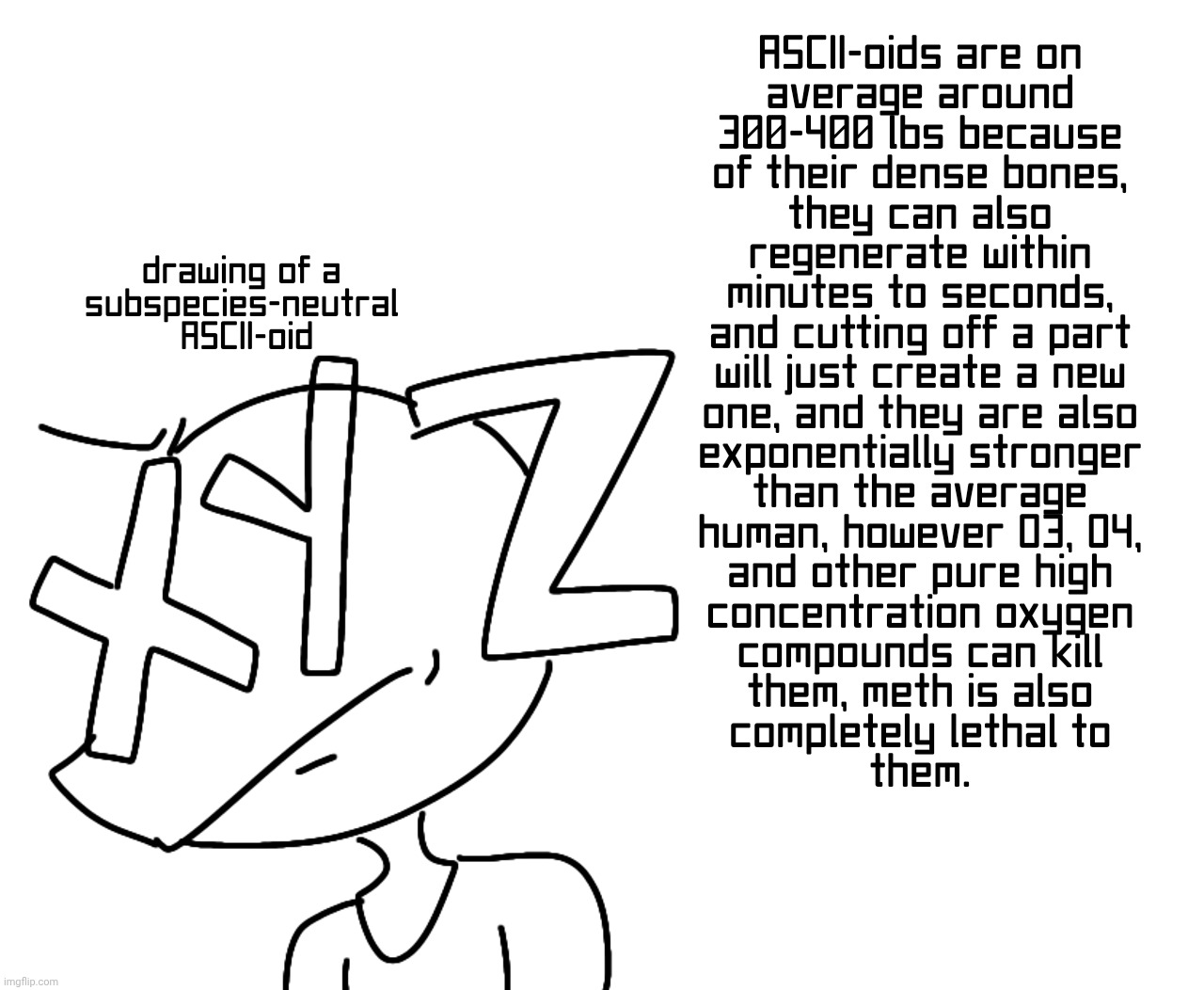 Do you think you could win against one, also, would 2 really strong ASCII-oids or a viltrumite win | made w/ Imgflip meme maker