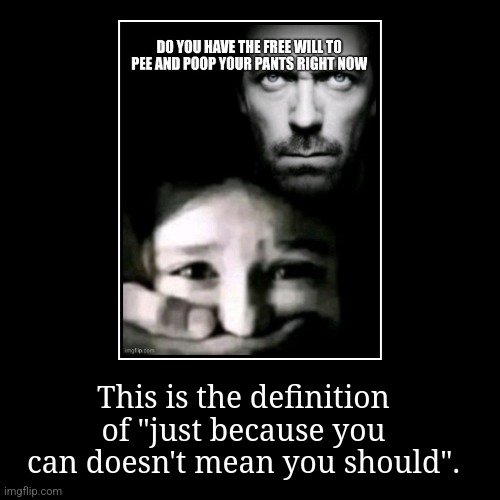 Litteraly | This is the definition of "just because you can doesn't mean you should". | | image tagged in demotivationals | made w/ Imgflip demotivational maker