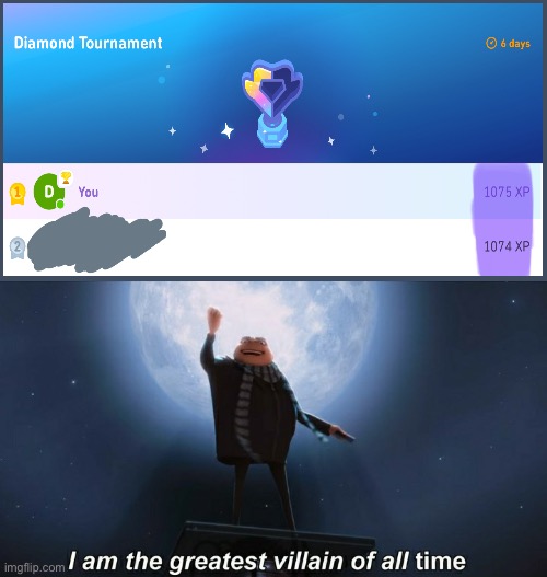ahhhahahahahahaha | image tagged in i am the greatest villain of all time,duolingo,league,laughing villains,evil | made w/ Imgflip meme maker