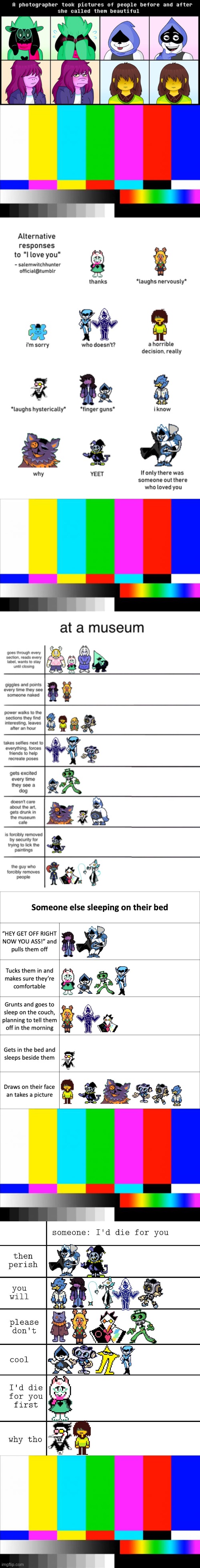 image tagged in tv test card color,deltarune | made w/ Imgflip meme maker