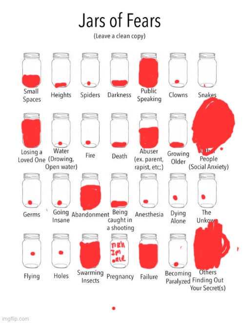 Random idk | image tagged in jar of fears clear version | made w/ Imgflip meme maker