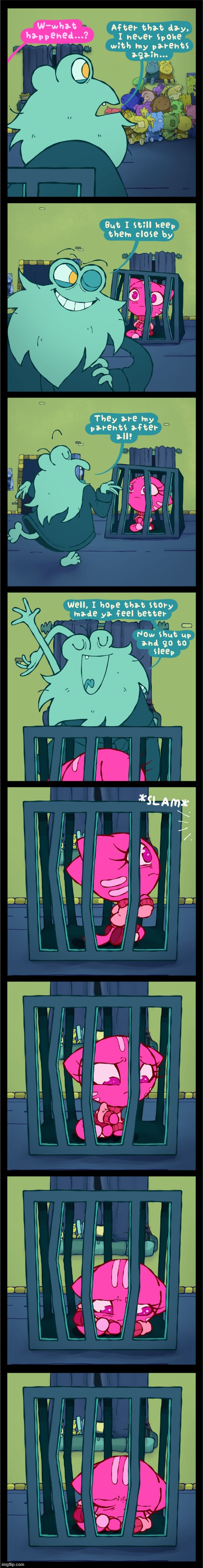 Notice how there are two frogs at the top of the plushies... | image tagged in frog,wizard,parents,plushies,cat,sleeping | made w/ Imgflip meme maker