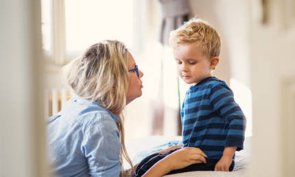mom talking to kid Blank Meme Template