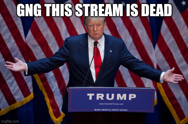 Donald Trump | GNG THIS STREAM IS DEAD | image tagged in donald trump | made w/ Imgflip meme maker