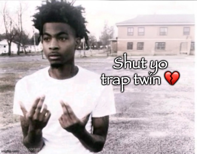 shut yo trap sybau | Shut yo trap twin 💔 | image tagged in sybau free | made w/ Imgflip meme maker