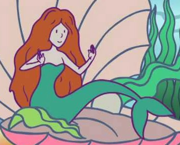 mermaid sitting Blank Meme Template