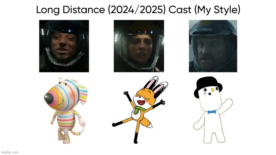 Long Distance (2024/2025) Cast (My Style) | image tagged in long distance 2024/2025 cast my style,meme,memes,spoof cast,long distance,characters | made w/ Imgflip meme maker
