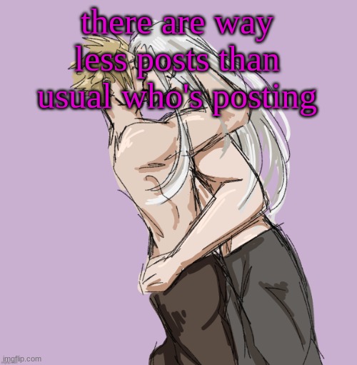 Cloud X Sephiroth (Thank you Disco) | there are way less posts than usual who's posting | image tagged in cloud x sephiroth thank you disco | made w/ Imgflip meme maker