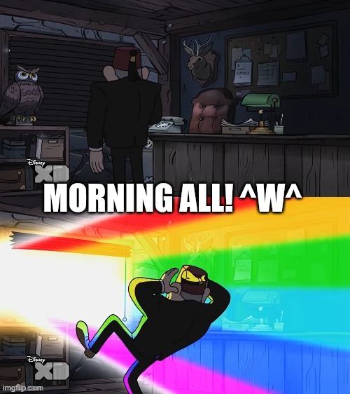 Been Blinded By The Light | MORNING ALL! ^W^ | image tagged in the weekend | made w/ Imgflip meme maker