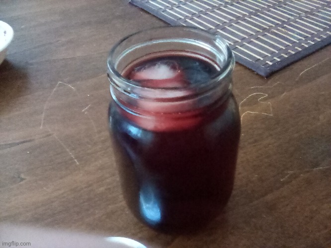 Jar of blood mwahahahah (jk it's just grape juice) | made w/ Imgflip meme maker