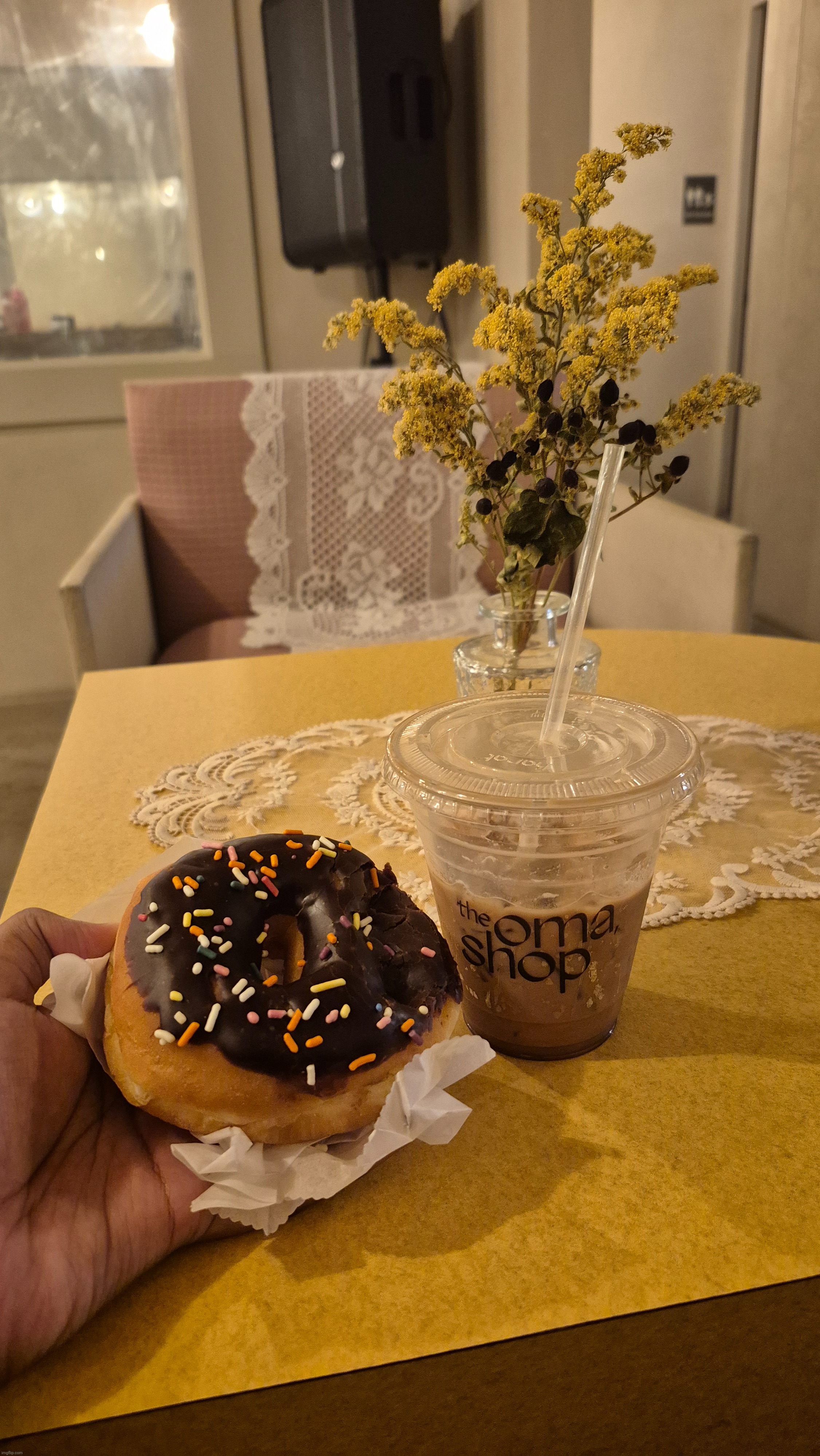 Iced mocha n donuts | made w/ Imgflip meme maker