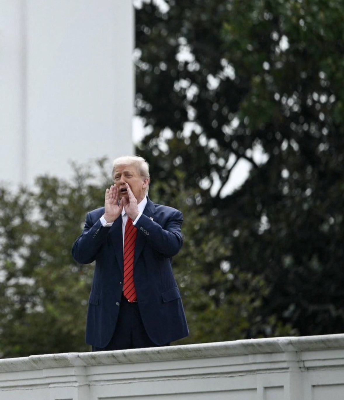 Trump Yells From Roof Blank Meme Template