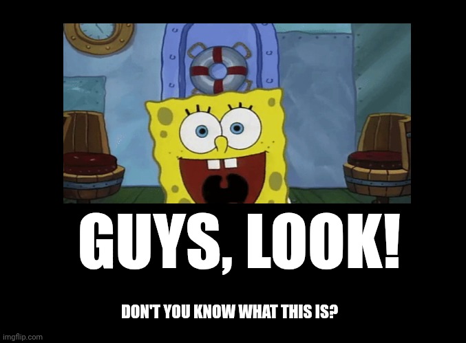 Demeated | GUYS, LOOK! DON'T YOU KNOW WHAT THIS IS? | image tagged in i'm going insane | made w/ Imgflip meme maker