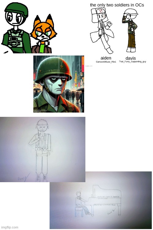 Davis fanart and original art comp(haven't post here for a while yet here we are though..) | made w/ Imgflip meme maker