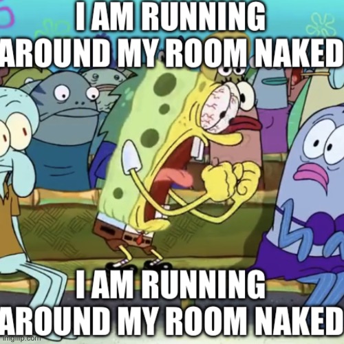 I am running around my room naked | image tagged in i am running around my room naked | made w/ Imgflip meme maker