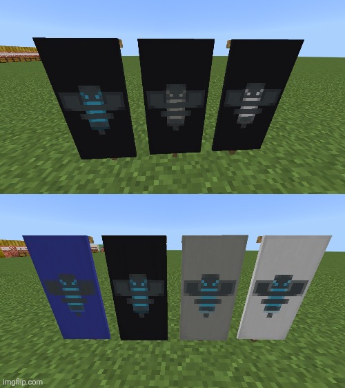 Which center color looks best for a Wither, and which background color looks the best? | image tagged in banner,wither | made w/ Imgflip meme maker