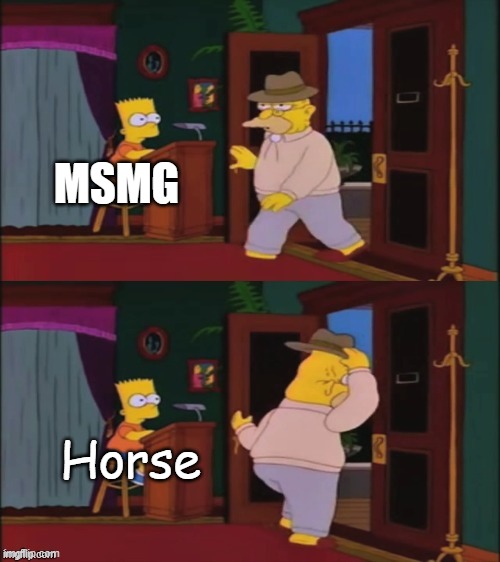 Walking in and out | MSMG; Horse | image tagged in walking in and out,frost | made w/ Imgflip meme maker