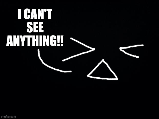 Black background | I CAN'T SEE ANYTHING!! | image tagged in black background | made w/ Imgflip meme maker