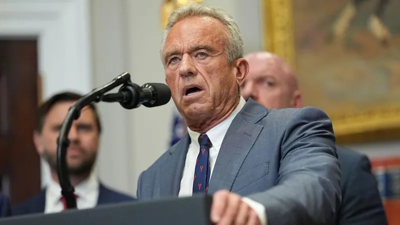 High Quality rfk jr at podium Blank Meme Template
