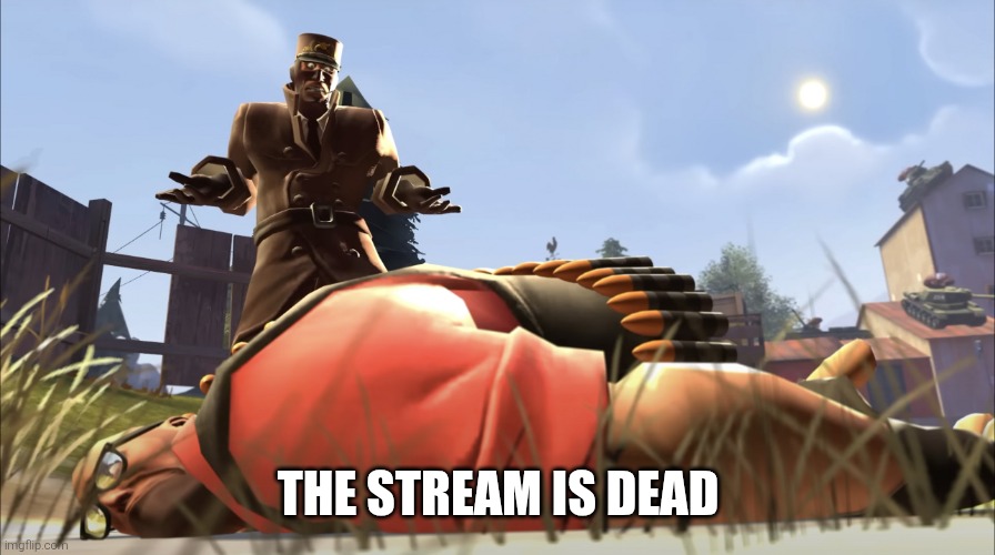 Why is the Heavy dead | THE STREAM IS DEAD | image tagged in why is the heavy dead | made w/ Imgflip meme maker