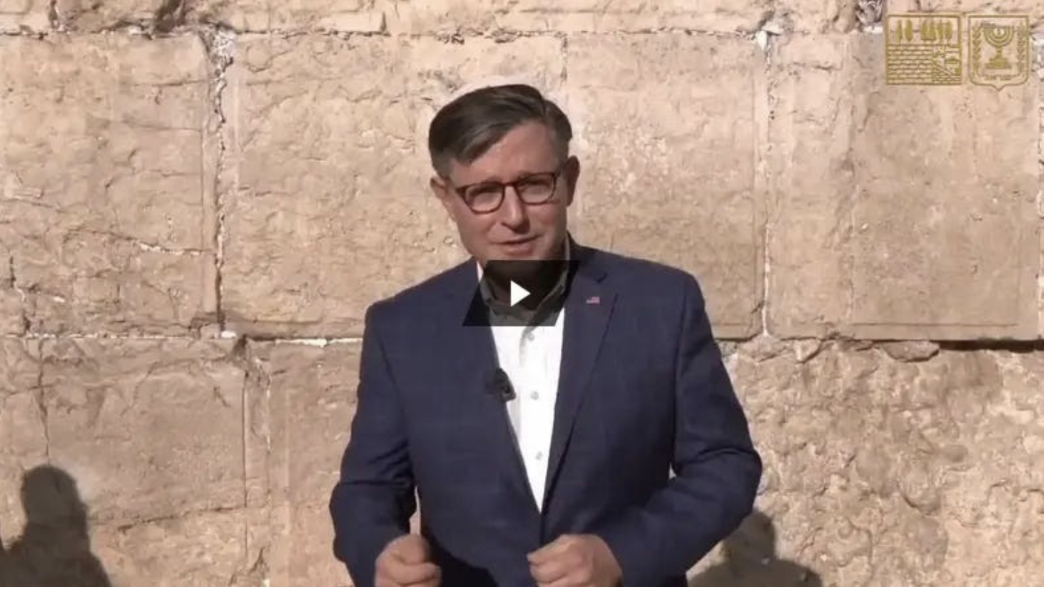 Mike Johnson in Israel Blank Meme Template