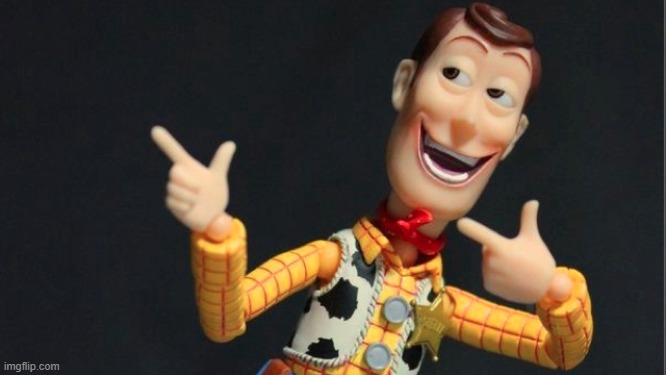 Why is he not gray | image tagged in morning woody | made w/ Imgflip meme maker
