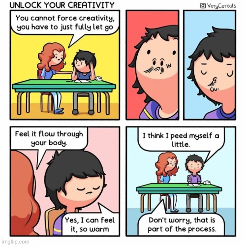 Very Cereals | image tagged in comics,very cereals,creative process | made w/ Imgflip meme maker