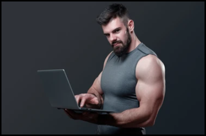 buff computer user Blank Meme Template