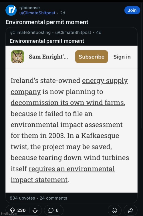 Don’t have a permit to get rid of those wind farms you built without a permit? | made w/ Imgflip meme maker
