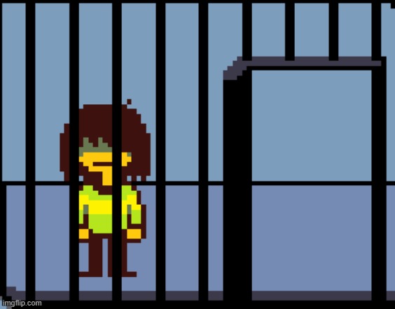 augh. | image tagged in kris in jail | made w/ Imgflip meme maker