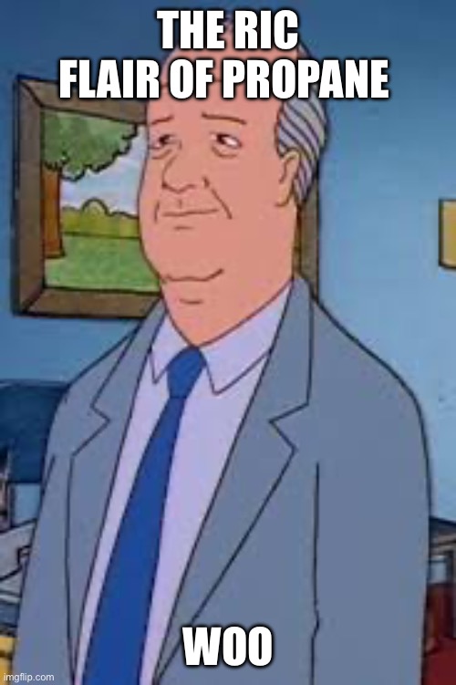Woo wwe | THE RIC FLAIR OF PROPANE; WOO | image tagged in wwe,ric flair | made w/ Imgflip meme maker