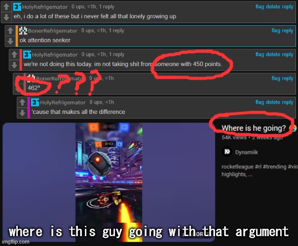 where is this guy going with that argument | made w/ Imgflip meme maker