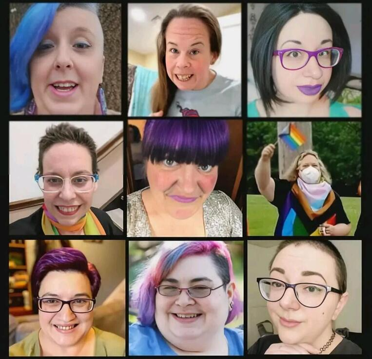 Blue hair Wokester loonies Blank Meme Template