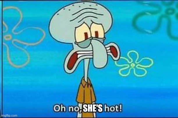 Oh no hes hot | SHE'S | image tagged in oh no hes hot | made w/ Imgflip meme maker
